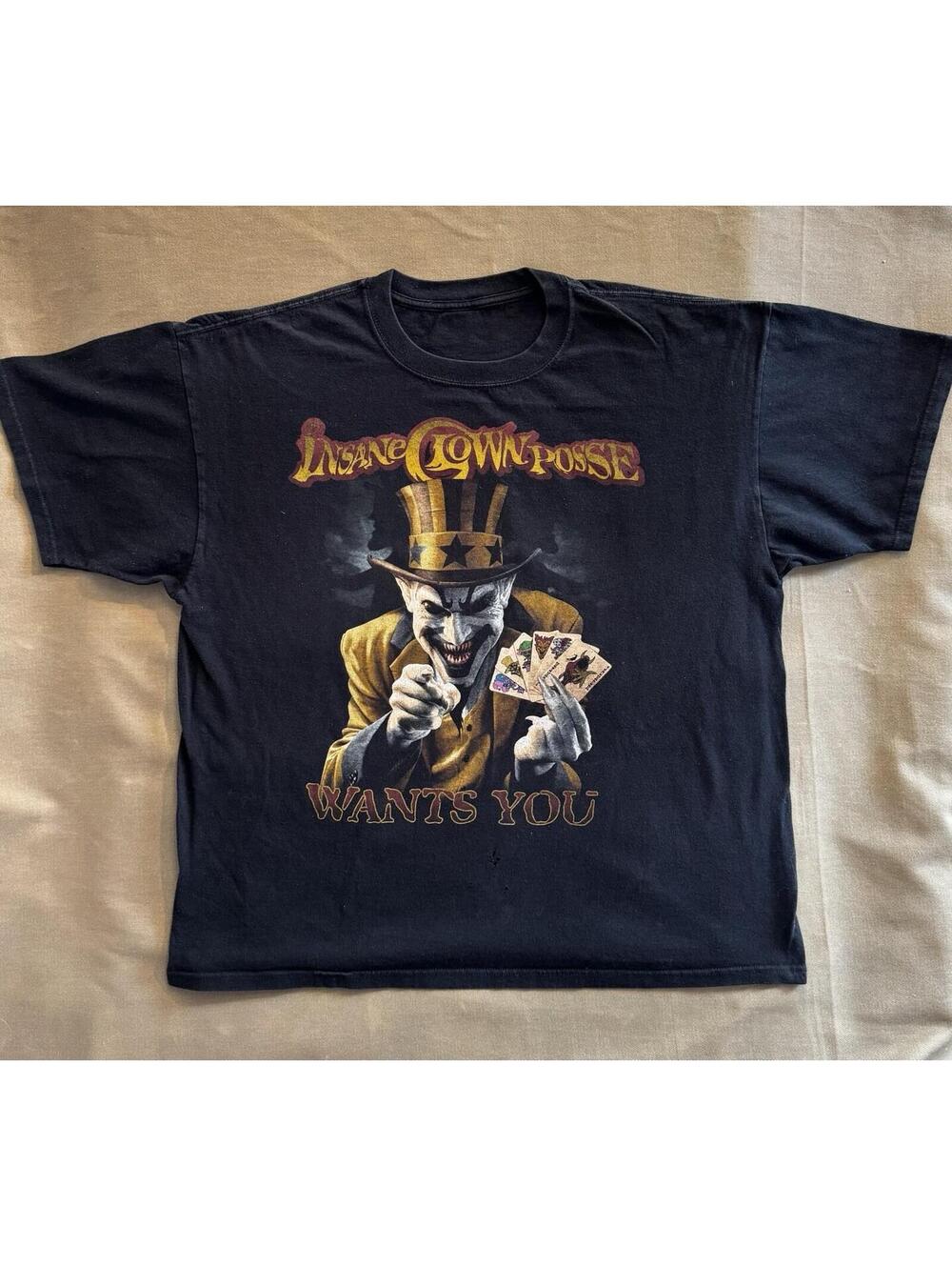 Vintage 2000 Insane Clown Posse Uncle Sam Wants You Hatchet Man Black  T-Shirt